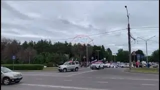 Автопробег в Липецке посвящённый Дню России