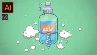 Adobe Illustrator CC Tutorial - How to create a Beautiful Handwasher Soap Bottle Design