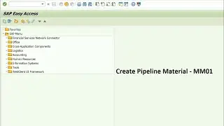 How to create pipeline material in SAP MM  || Pipeline Video 1