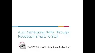 Auto Generating Walk Through Emails to Staff