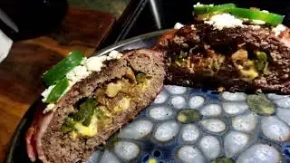 PREP COOK FEED - Bacon Wrapped Garlic Chili Jalapeño stuffed Burger