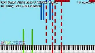 [Base MIDI] NSMBU Athletic Theme but every BAH adds Member