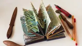 Papercutting and Bookbinding tutorial || simple accordion book made from cut paper
