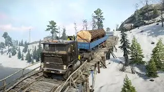 Secret Sequoia Stash | Transporting a sequoia tree The Guyette Expanse map | snowrunner