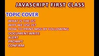 Javascript Hindi Tutorial for Beginners (Document.write, alert, prompt confim)