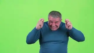 Man Crossed His Fingers Green Screen Video Effect | No Copyright Stock Video