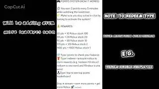 NEW WAY OF EARNING ROBUX IN STREAMS? THE POINTS SYSTEM - How it works