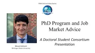 PhD Program and Job Market Advice - Morad Zekhnini