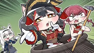 Mio pretend to be Marine Senchou and play GOI 【Komainu/Clip/Hololive】