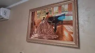 112. My mom's diamond hobby and her wonderful dog