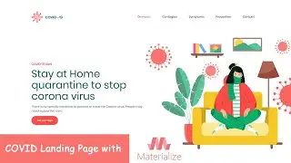 How to make landing page in HTML, CSS with MaterializeCSS | COVID-19 Landing Page Tutorial (Part-1)