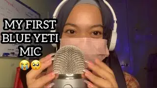 testing my new microphone for the first time ASMR (malaysia ) | tapping,scratching,glass tapping