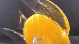 Glass Sculpture Angel Fish