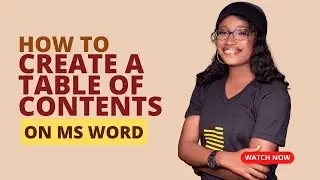 How to create a table of contents on Microsoft Word