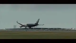 X-Plane 10. *Airbus A350 by Flight Factor*. Arguably the prettiest aircraft in the sky