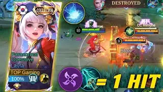 META LAYLA GUIDE 99.9% NEW ONE HIT DESTROYER IN HIGH RANKED (DAMAGE TRICK TUTORIAL) - Mobile Legends