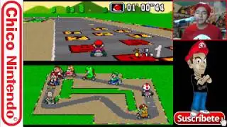 Super Mario Kart (SNES) Gameplay Copa Champiñón. Primer Lugar / Chico Nintendo
