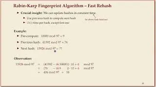 COMP526 (Fall 2023) 4-7 §4.7 The Rabin-Karp algorithm
