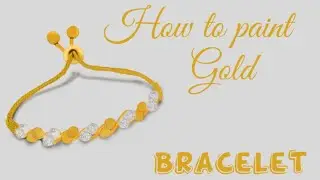 Gold digital painting | Bracelet | digital art challenge | ibis paint x | Artvista