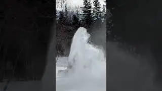 John Deere 44 in snow blower in action