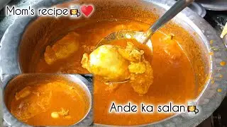 Cooking with mom's recipe of Egg curry👩‍🍳♥️ Ande ka salan by Mom♥️👩‍🍳
