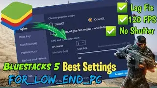 🔧Bluestacks 5 Lag Fixed__ Best Settings For Low_End_PC💻|| 1GB, 2GB Ram Lag Fix And FPS Boost ✅