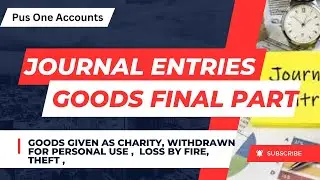 Journal Entries Related to Goods as Charity, Withdrawn for Personal Use, Lost in Malayalam