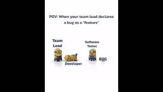 When your team lead declared a bug as a feature.