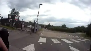 Descending the demilitarised zone - taking the road bike over speed bumps