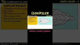 İZOHİPSLER HARİTA BİLGİSİ - SHORTS Bİ DAKKA SERİSİ - 4 #yks #tyt #ayt #shorts