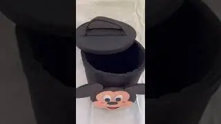 Topolino barattolo in feltro con coperchio