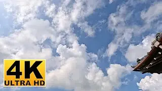 Blue Sky and Clouds Screen Saver (No sound) 2 Hours 4K UHD