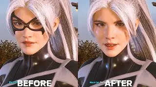 Black Cat No Mask Mod Original And Old Face In Marvel's Spider-Man 2