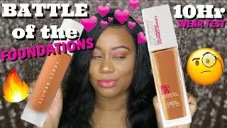 Battle of the Foundations | New Maybelline Superstay Foundation vs. Fenty Beauty Foundation