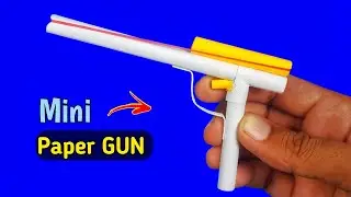 How to make Mini Paper Gun | DIY Simple Rubber Band Gun