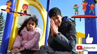 Ansel and Amelia Play and Share with Rides at the Playground |Pretend Play | Koolkids Funtube