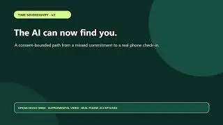 Time Sovereignty V2 — Real-World Follow-up | OpenAI Build Week
