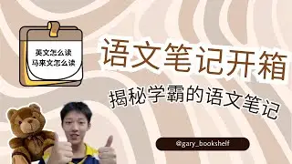 笔记开箱：揭秘学霸如何做语文笔记 