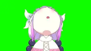 Kanna Kamui Looking Up Green Screen - Chroma Key
