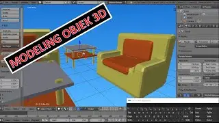 Tutorial modeling objek 3D dengan aplikasi Blender (Membuat Meja) Part 2