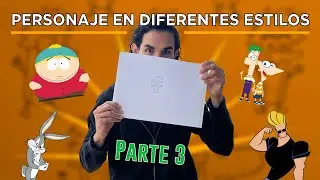 Dibujando a mi personaje en diferentes estilos ✍🏻😱 Reto de dibujo (Parte 3)