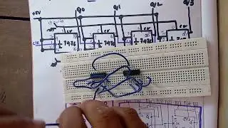 FOUR BIT BINARY UP COUNTER/ASYNCHRNOUS COUNTER