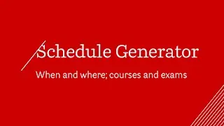 Schedule Generator