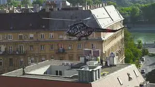 Helikopteres teheremelés Budapest belvárosában