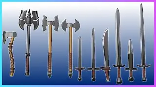 Weapon Time-lapse Axes and Swords. Aria can defend herself!
