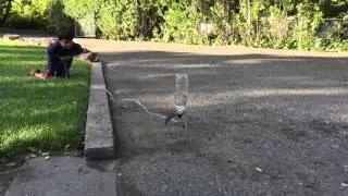 Water bottle rocket kit launch
