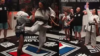 Karate Girl Destroys MuayThai Man