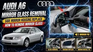 2004 Audi A6 How to remove the side mirror glass and replace the housing
