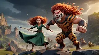 Merida e L'Uomo Tigre Un'alleanza coraggiosa #ai  #fiabeperbambini