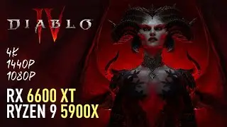 Diablo 4 - RX 6600 XT | Detailed Benchmark | 1080p | 1440p | 4K